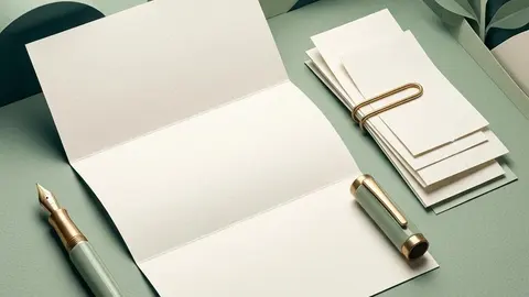 A paper complaint letter, organised receipts and a brass pen