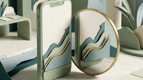 A rising paper chart casts a different shadow over ceramic coins